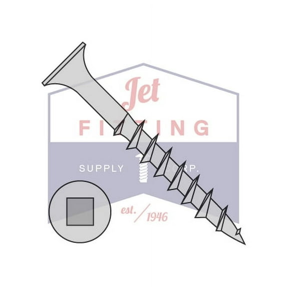 #8 x 1 1/2" Deck Screws | Square Drive | Bugle Head | Course Thread | Case Hardened w/ Dacrotized Finish (Quantity: 2500)