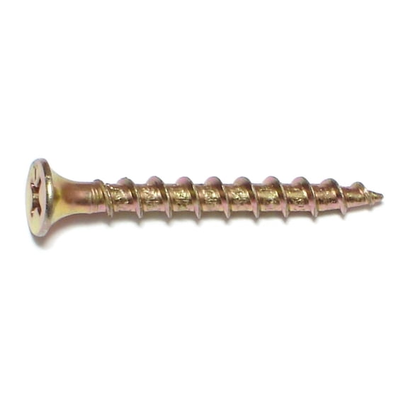 #8 x 1-1/2" Zinc Plated Steel Coarse Thread Phillips Bugle Head All Purpose Screws MMSBS-055