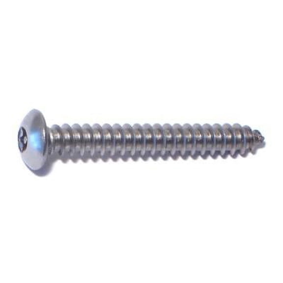 #8 x 1-1/4" 18-8 Stainless Security Button Sheet Metal Screws SMSBSS-063 (10 pcs.)