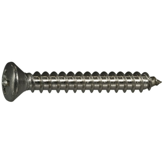#8 x 1-1/4" 18-8 Stainless Steel Phillips Oval Head Sheet Metal Screws SMSOSS-125
