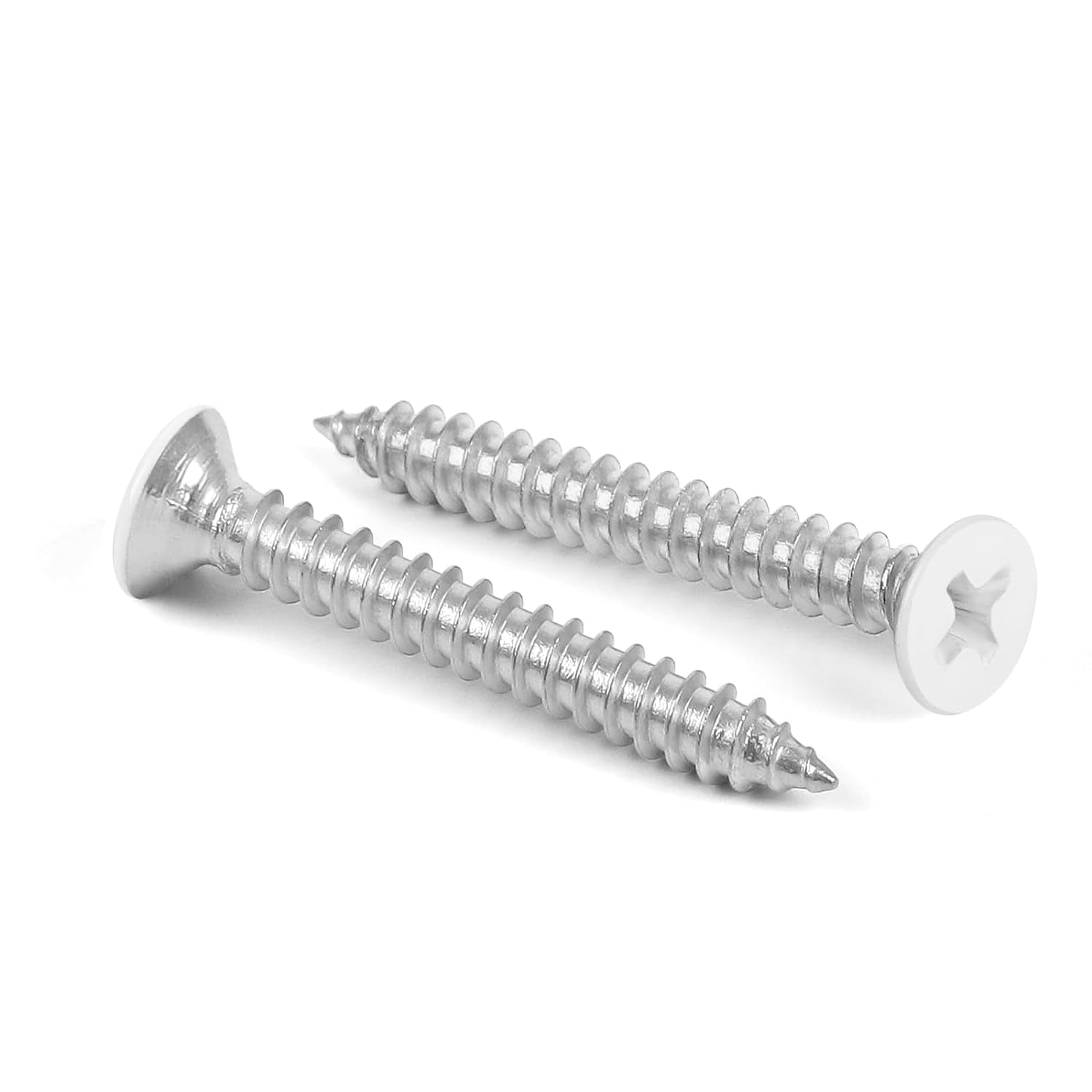 100PCS #8 X 1-1/4" Flat Head Phillips Sheet Metal Screws – 304 Stainless Steel (18-8), Black Oxide, Self-Tapping For Wood, Metal, Or Plastic