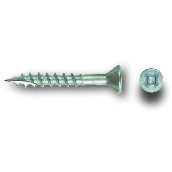 #8 x 1-1/4 in. Zinc Flat Head Combo drive Coarse Thread Type 17 Auger Point Self Counter Sinking Screw 1000 Per box