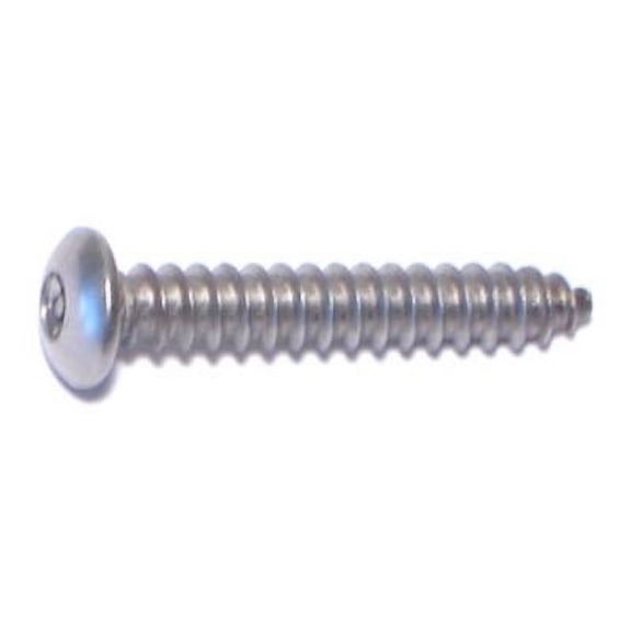 #8 x 1" 18-8 Stainless Security Button Sheet Metal Screws SMSBSS-060 (12 pcs.)