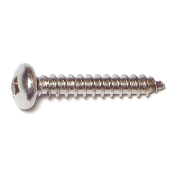 #8 x 1" 18-8 Stainless Square Drive Pan Head Sheet Metal Screws (25 pcs.)