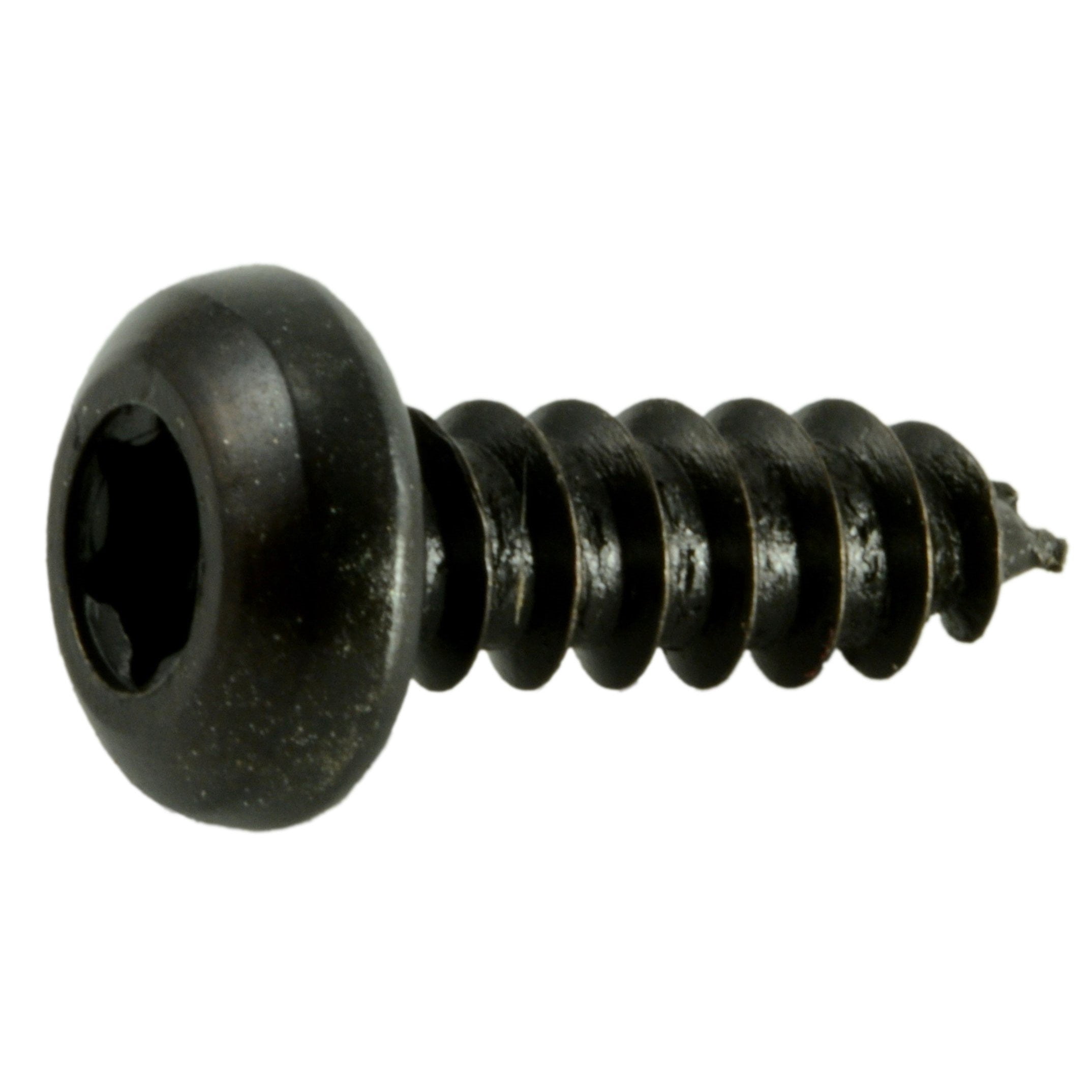 #8 x 1/2" Black Steel Star Drive Pan Head Sheet Metal Screws (25 pcs.)