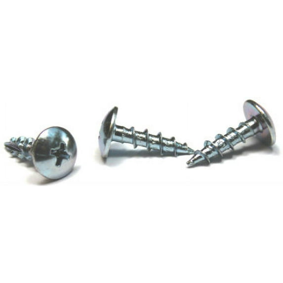 #8 x 1/2" Deep Thread Wood Screws / Phillips / Truss Head / Steel / Zinc - 7000 Piece Carton