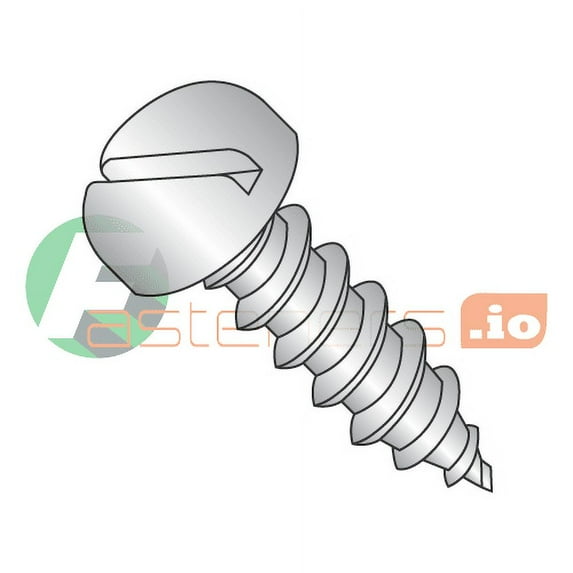 #8 x 1/2" Type A Self-Tapping Screws / Slotted / Pan Head / 18-8 Stainless Steel (Quantity: 5,000 pcs)