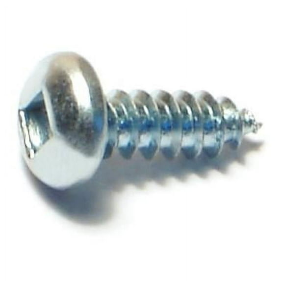 #8 x 1/2" Zinc Plated Steel Square Drive Pan Head Sheet Metal Screws SMSPS-250