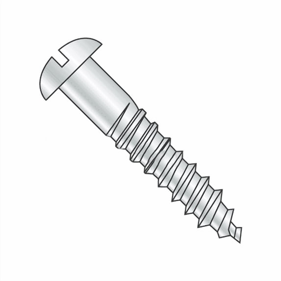 #8 x 1 3/4" Wood Screws / Slotted / Round Head / Brass (Quantity: 100 pcs)