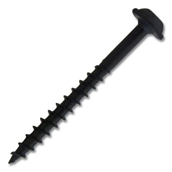 #8 x 1-3/4 in. Black #2 Square Round Washer Head Coarse Thread Self-Tapping 1000 Per Box
