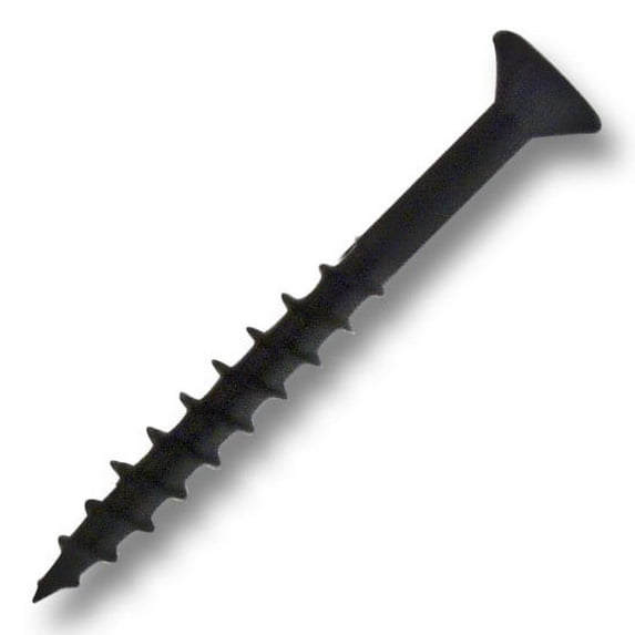 #8 x 1-3/4 in. Zinc Flat Head Combo Drive Coarse Thread Black Screw with Type 17 Auger Point 1000 Per box