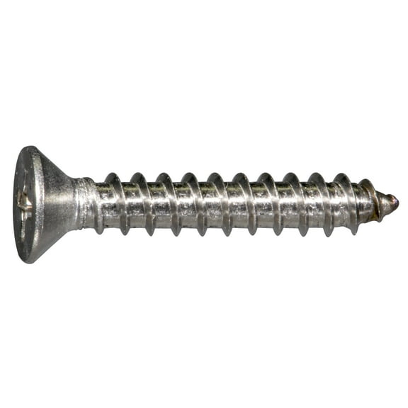 #8 x 1" 316 Stainless Steel Phillips Flat Head Sheet Metal Screws (25 pcs.)