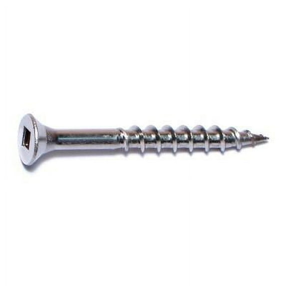 #8 x 1-5/8" 18-8 Stainless Steel Square Drive Bugle Head Deck Screws (40 pcs.)
