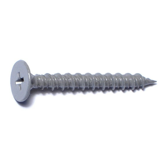 #8 x 1-5/8" Gray Ceramic Coated Steel Sharp Point Phillips Wafer Head Cement Board Screws CBSWS-055