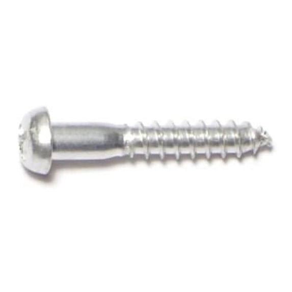 #8 x 1" Aluminum Phillips Round Head Wood Screws WSRA-030 (35 pcs.)