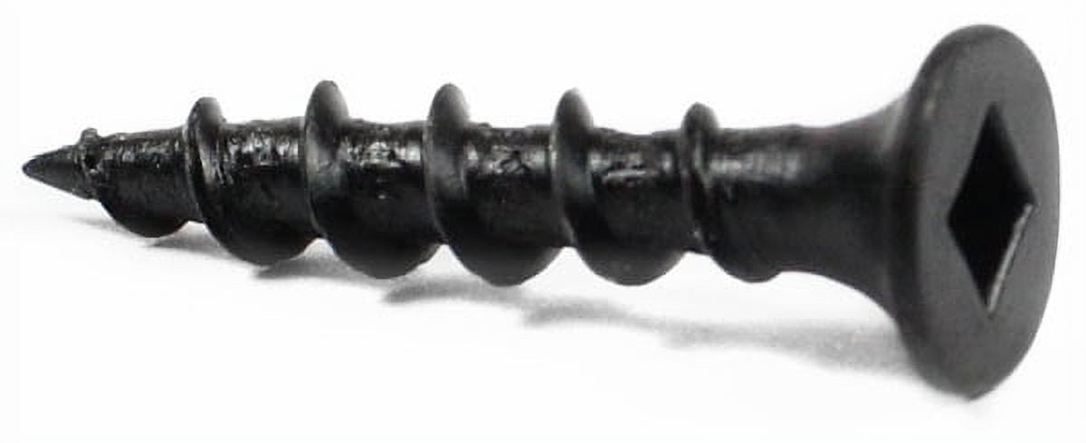 #8 x 1" Coarse Drywall Screws / Square / Bugle Head / Steel / Black Phos - 2000 Piece Carton
