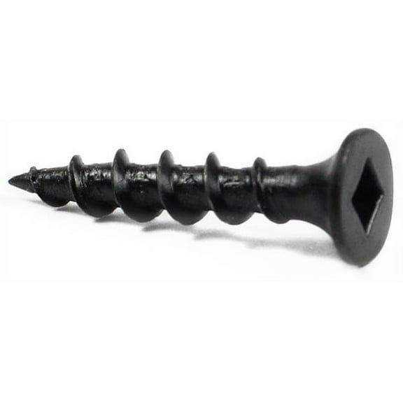 #8 x 1" Coarse Drywall Screws / Square / Bugle Head / Steel / Black Phos - 2000 Piece Carton
