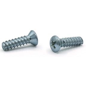 #8 x 1" Thread Forming Screws for Plastics (48-2) / Phillips / Oval Head / Steel / Zinc - 3000 Piece Carton