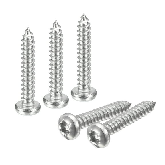 #8 x 1" Torx Security Screws, 20Pack Button Head, Self Tapping Screws, 304 Stainless Steel Anti-Theft Screws