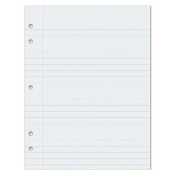 8 x 10.5 in. Writing Paper 0.375 in. Rule 5 Hole Punch - 500 Sheets Per Pack - 2 Reams
