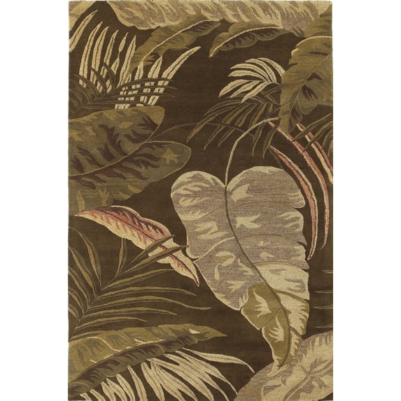 8' x 10' 6" Wool Mocha Area Rug
