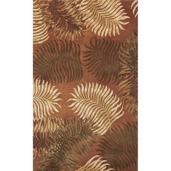 HomeRoots 350339 8 ft. x 10 ft. 6 in. Wool Rust Area Rug