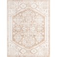 thumbnail image 1 of 8' x 10' Beige and Ivory Border Rectangular Area Throw Rug, 1 of 3