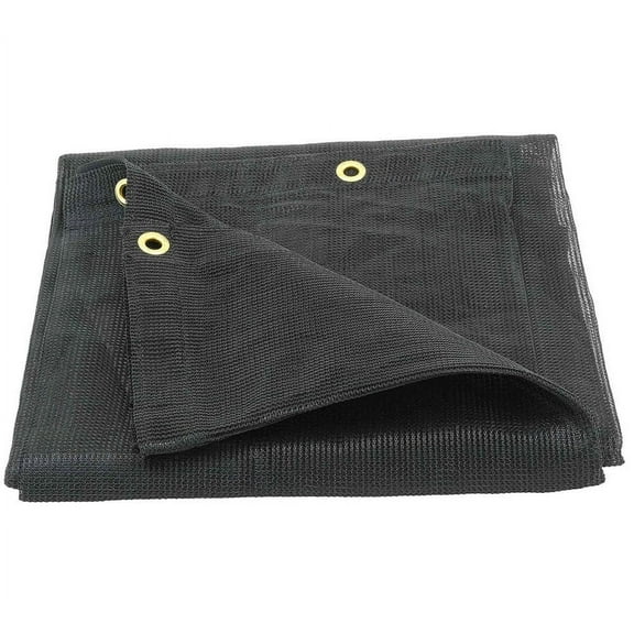 8' x 10' Black Mesh Tarp, 90% Shade, Greenhouse Covers Sunblock Shade Cloth Net Pet Kennels Outdoor Shade Screen