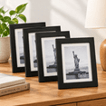8 x 10 Black Picture Frames 4 Pack for Wall and Tabletop Display ...