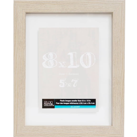 8" x 10" Blonde Belmont Float Picture Frame by Studio Décor - Includes Pre-attached Hanging Hardware - Horizontal or Vertical Display - 1 Pack