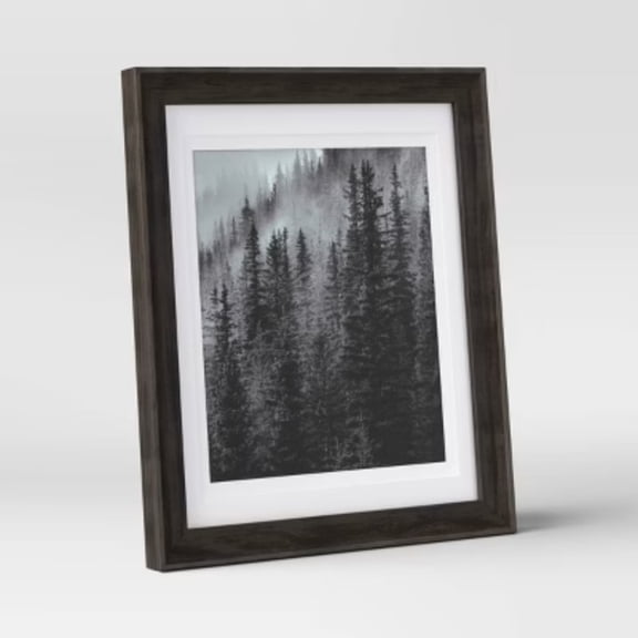 8" x 10" Double Matted Table Frame Dark Brown: Traditional Style, Wall/Tabletop Display