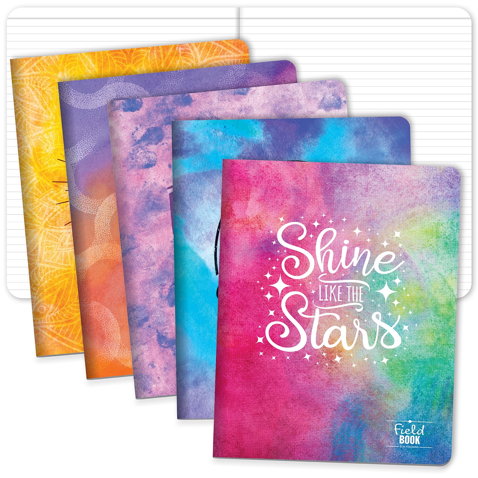 8 x 10 Field Book Set - Line Text / Combo Watercolor Inspiration Covers