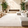 thumbnail image 1 of UNTIMATY 8'x10' Area Rugs for Living Room, Arch Pattern Low Pile Textured Rugs Carpets, Washable Modern Rug for Living Room Bedroom Dining Room, Beige, 1 of 12