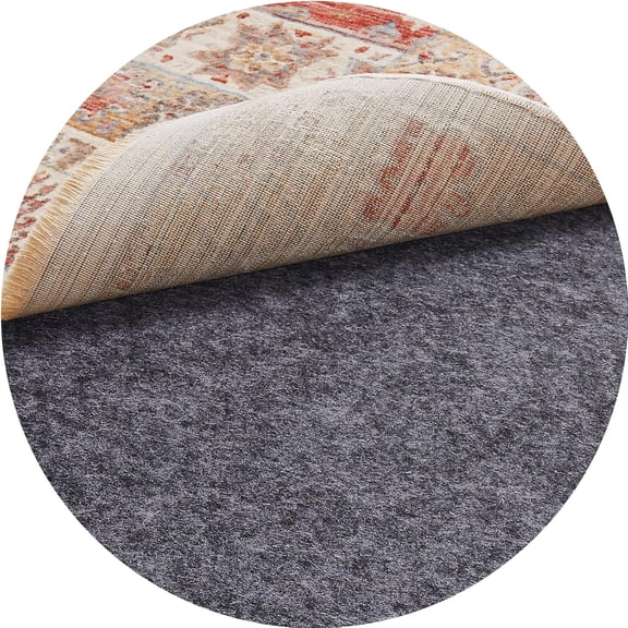 8 x 10 Ft Non Slip Cushioned Rug Pad Gripper, 1/4 Inch Thick Felt & Silicone Carpet Liner, Anti-Skid Under Rug Mat for Hardwood Floors, Protects Floors and Keeps Rugs Secure