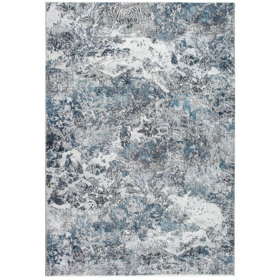 8â€™ x 10â€™ Gray Blue Abstract Galaxy Area Rug