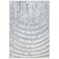 8â€™ x 10â€™ Gray Distressed Steps Abstract Area Rug