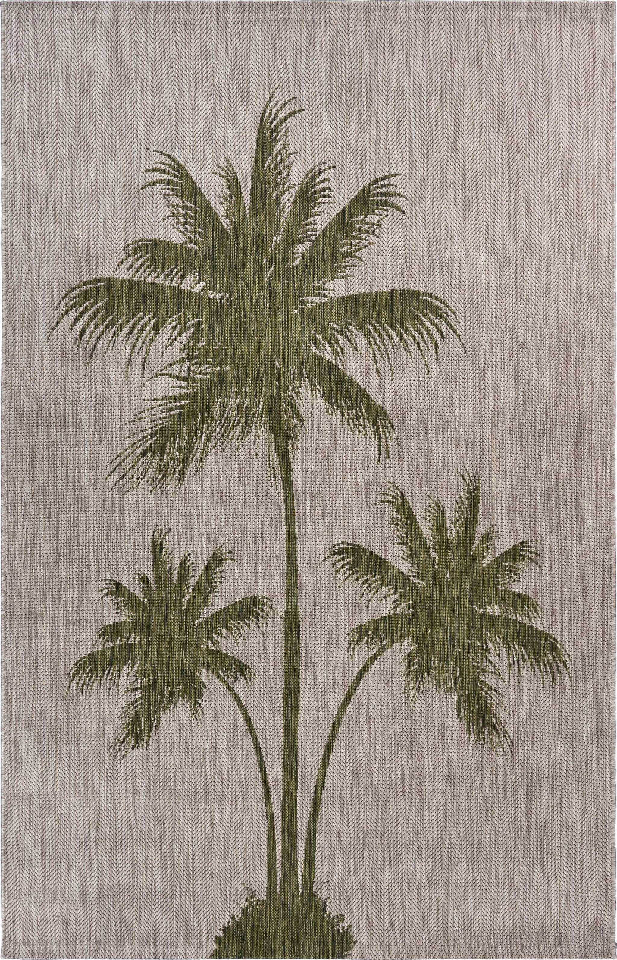 8â€™ x 10â€™ Green Palm Tree Indoor Outdoor Area Rug - Walmart.com