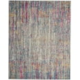 thumbnail image 1 of 8â€™ x 10â€™ Ivory Abstract Striations Area Rug, 1 of 7