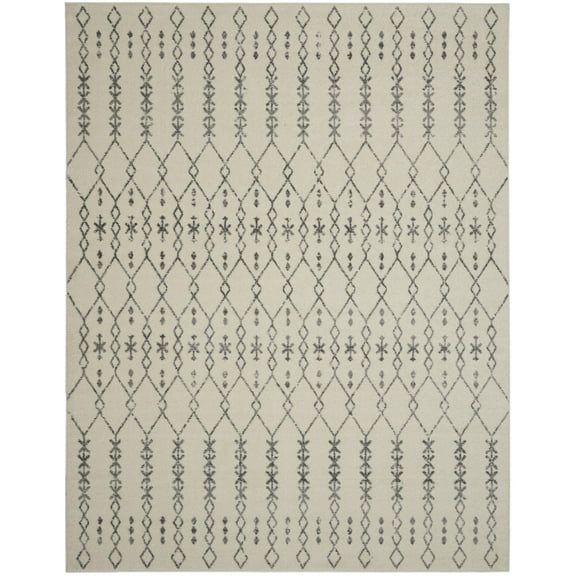8â€™ x 10â€™ Ivory and Gray Geometric Area Rug
