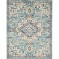 thumbnail image 1 of 8â€™ x 10â€™ Light Blue and Ivory Distressed Area Rug, 1 of 7