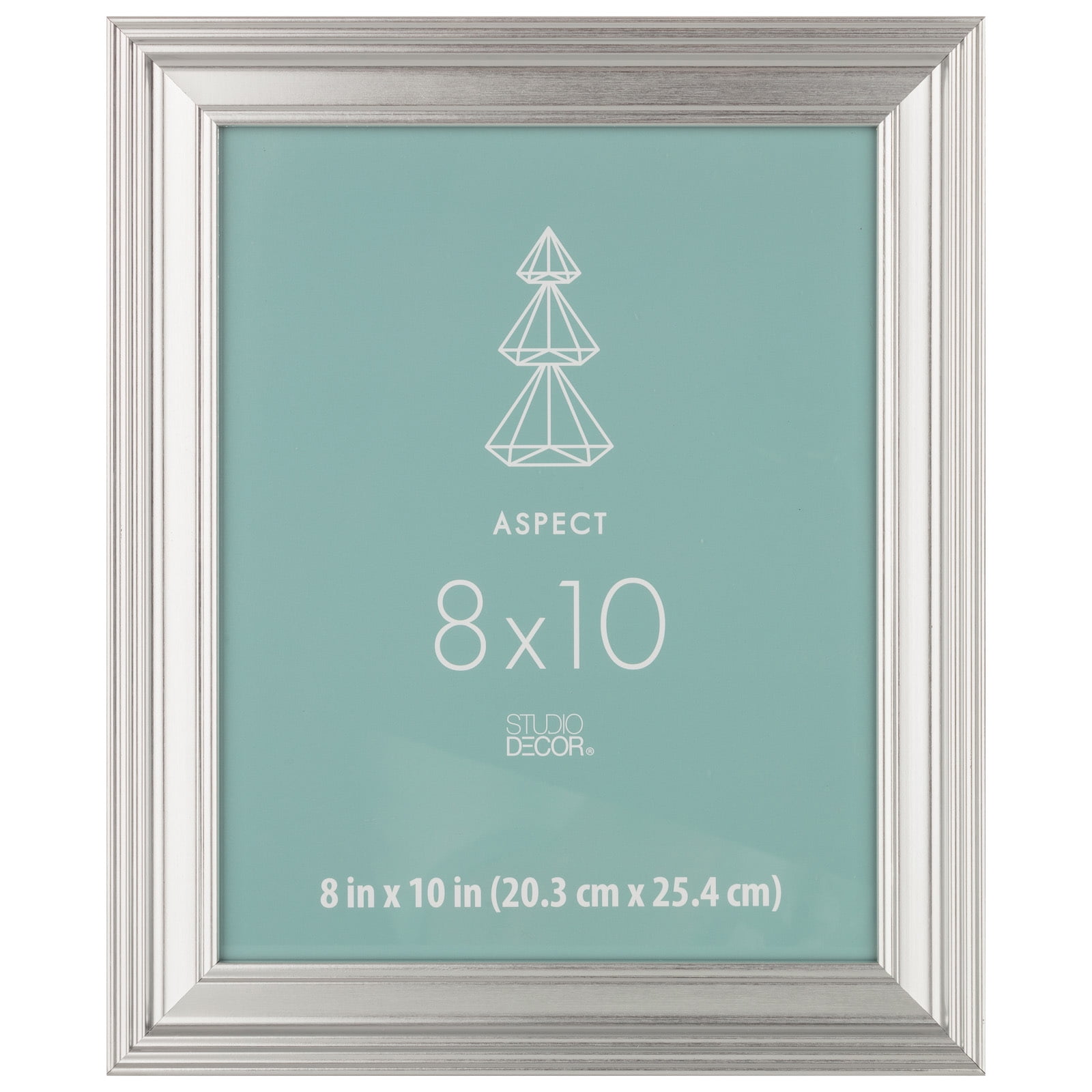 8" x 10" Silver Wide Wall Frame with Glass Protection