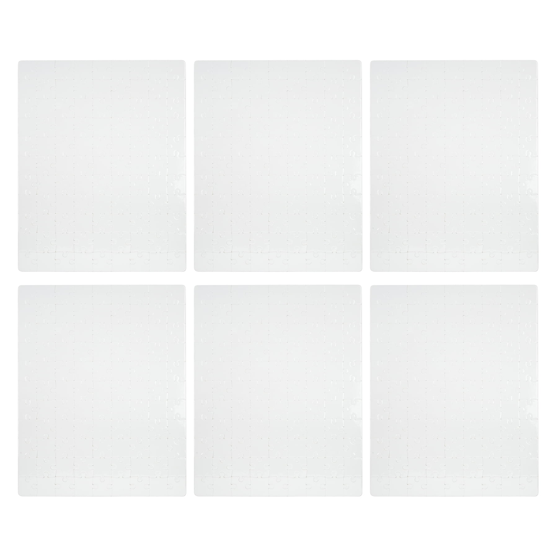 8" x 10" Sublimation Puzzles by Make Market – Blank Cardboard Jigsaw Puzzles for Heat Transfer Designs - 12 Pack