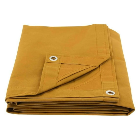8' x 10' Tan Canvas Tarp 12oz Heavy Duty Water Resistant