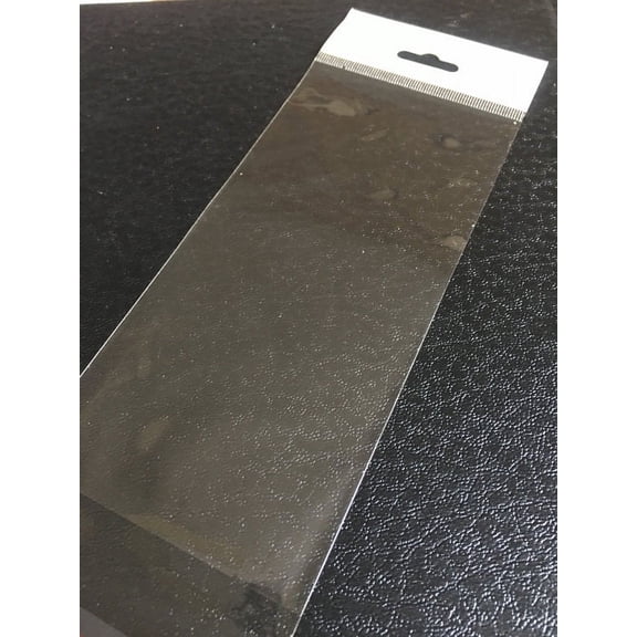 8" x 10" Ultra Clear Self Adhesive Resealable Clear Plastic Cellophane Poly Bag with Header (100 Bags)
