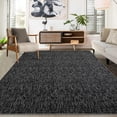 thumbnail image 1 of 8' x 10' Washable Area Rugs, Distressed Modern Abstract Office Carpet Low Pile Rug Non Slip Farmhouse Floor Cover, for Living Room Bedroom, Black, 1 of 7