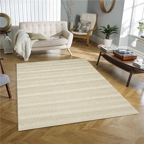 8 x 10 ft. Aspen Ivory Hand Knotted Wool Rectangle Area Rug