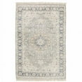 thumbnail image 1 of 8 x 10 ft. Beige & Gray Oriental Hand Loomed Stain Resistant Rectangle Area Rug with Fringe, 1 of 1