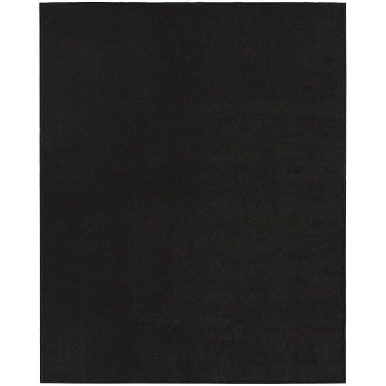 8 x 10 ft. Black Non Skid Indoor & Outdoor Rectangle Area Rug - Black - 8 x 10 ft.