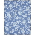 thumbnail image 1 of 8 x 10 ft. Blue Floral Distressed Washable Rectangle Area Rug - Blue - 8 x 10 ft., 1 of 1