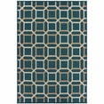 thumbnail image 1 of 8 x 10 ft. Blue Geometric Stain Resistant Indoor & Outdoor Rectangle Area Rug - Blue and Gray - 8 x 10 ft., 1 of 1